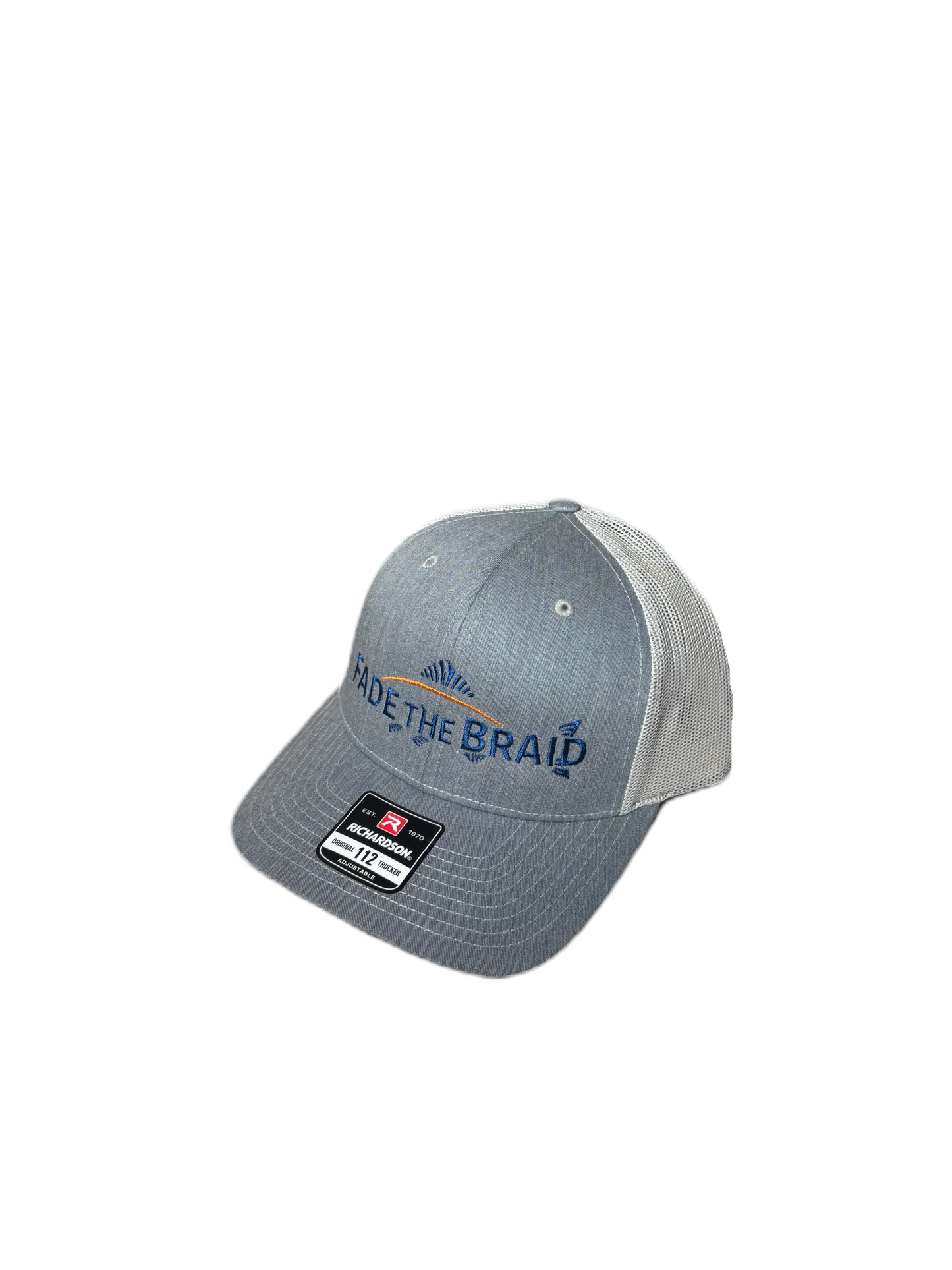 Fade the Braid Logo Richardson 112 Hat - Heather Grey/Light Grey