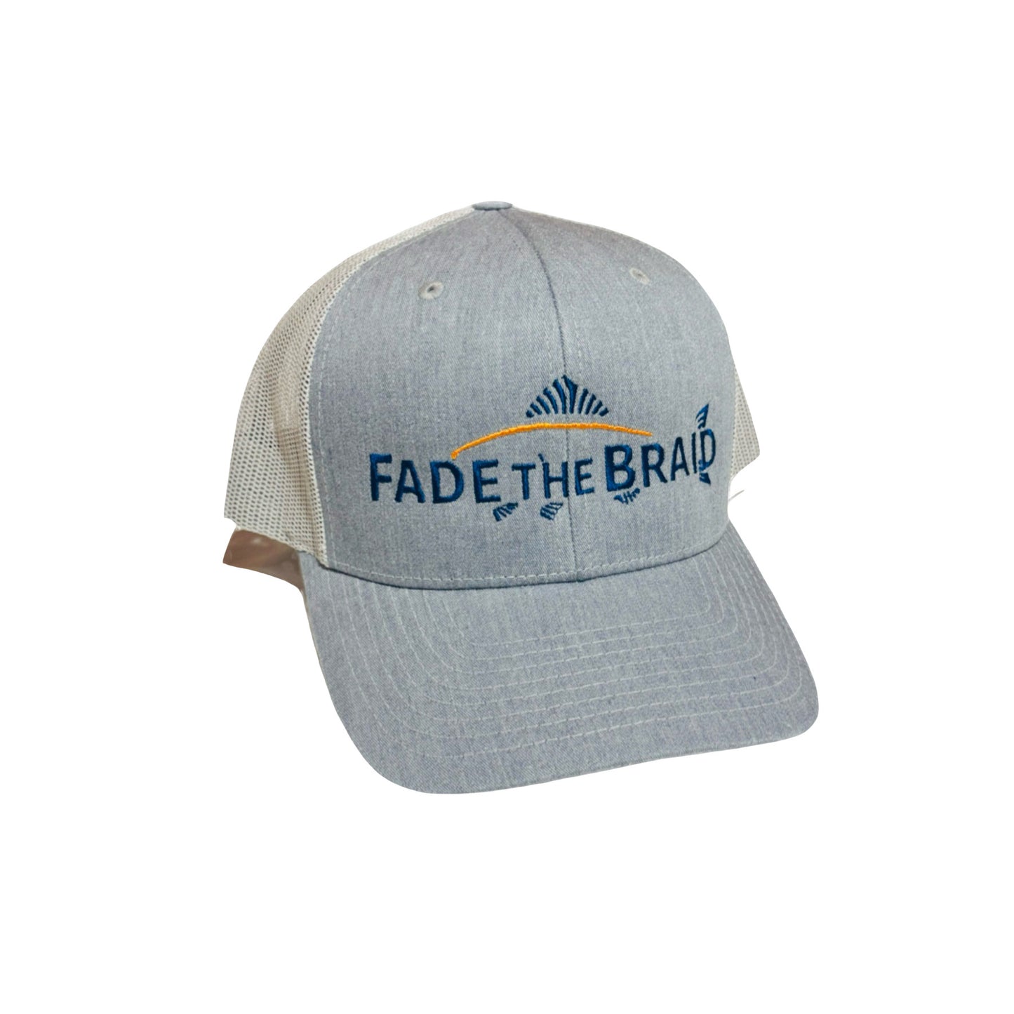 Fade the Braid Logo Fishing Hat - Heather Grey/Light Grey Richardson 112 Hat