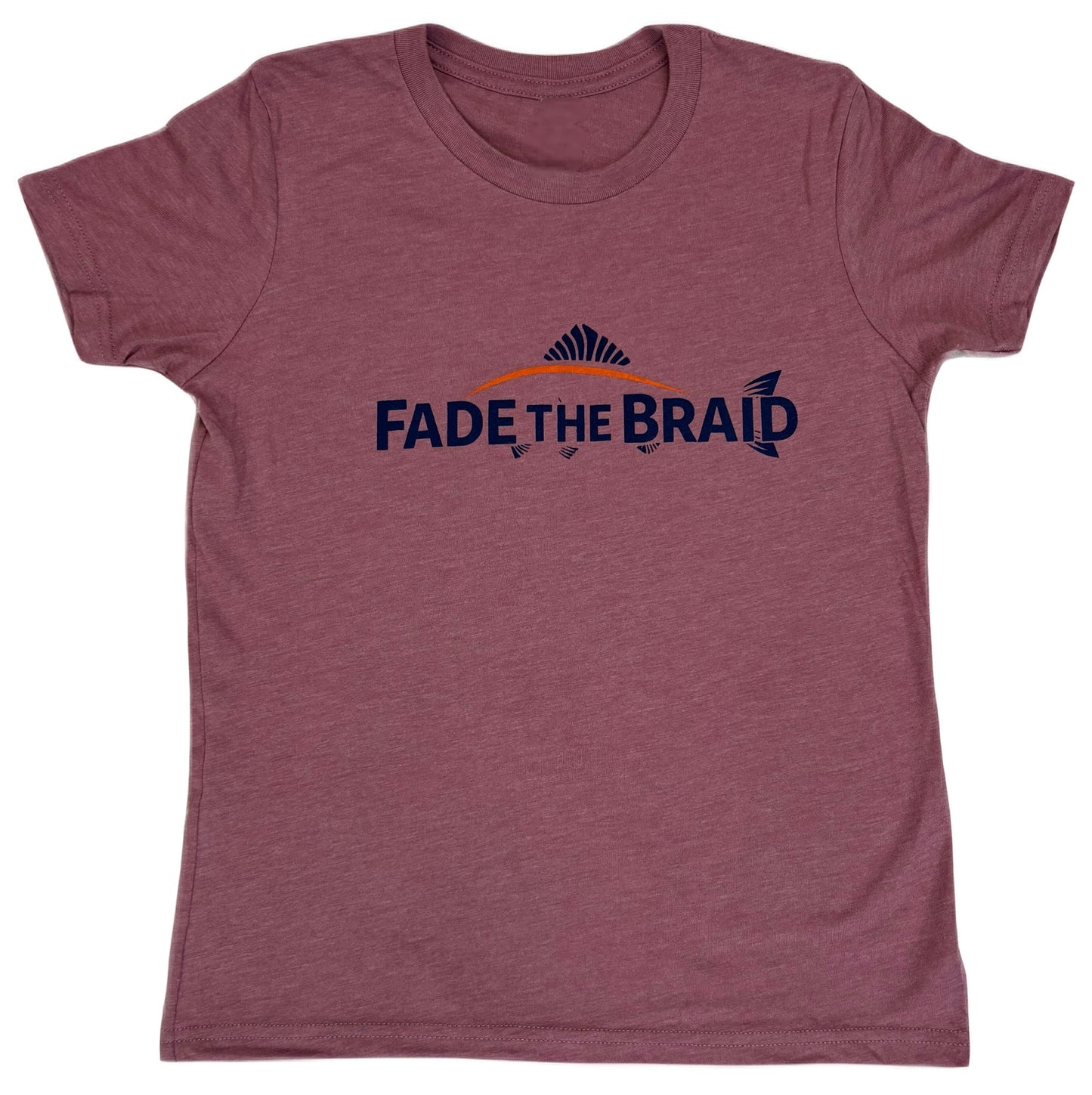 Youth Fade the Braid Logo T-Shirt - Heather Mauve