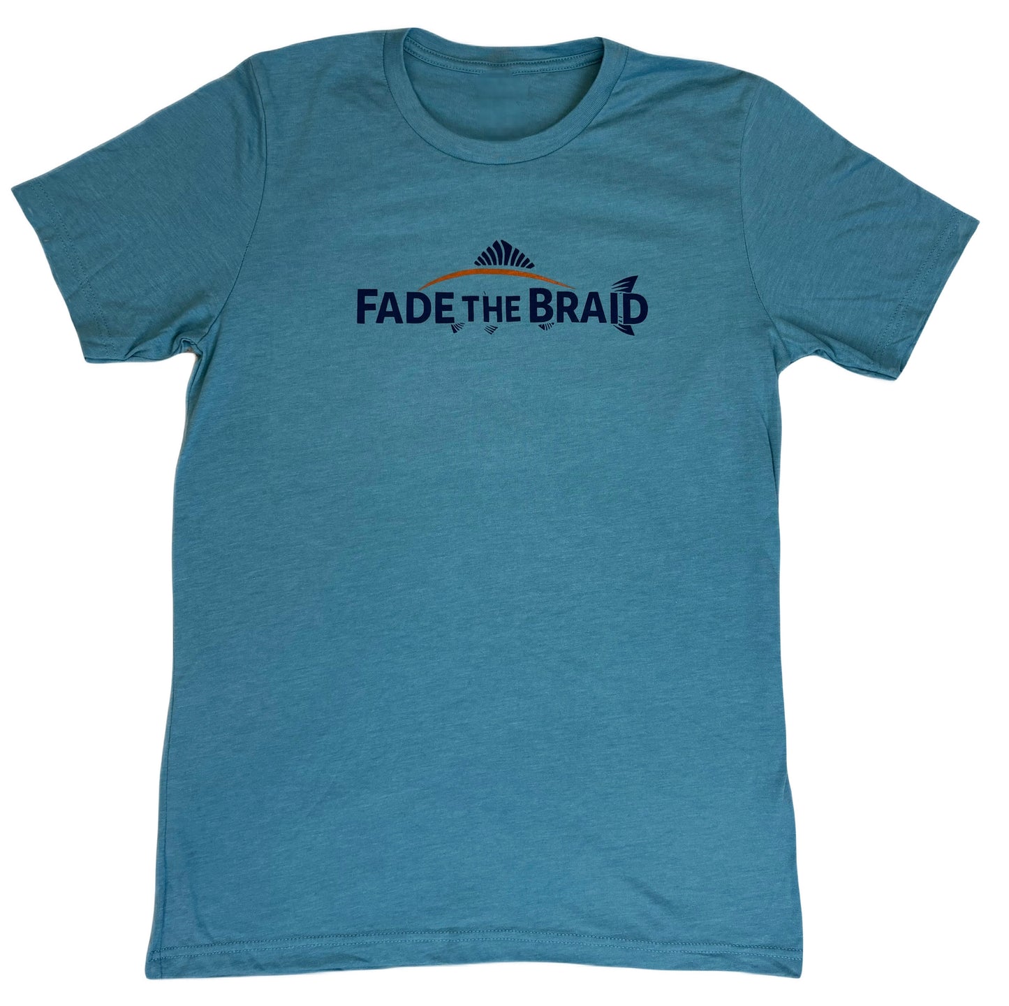 Youth Fade the Braid Logo T-Shirt - Heather Blue Lagoon