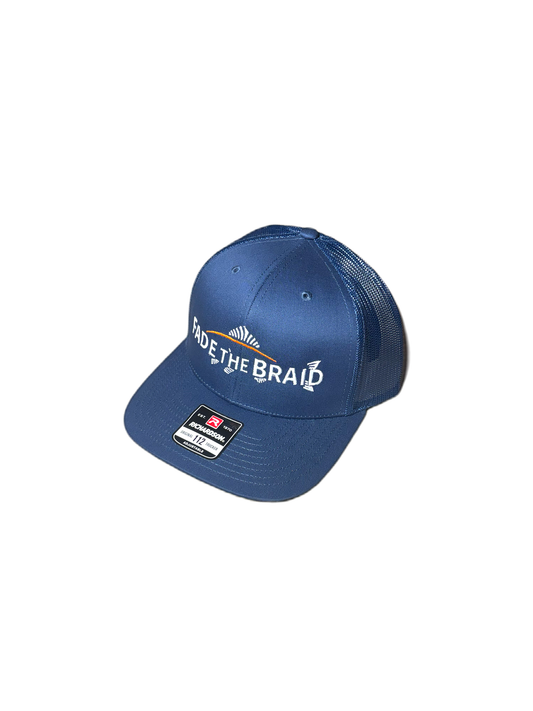 Fade the Braid Logo Richardson 112 Hat - Blue