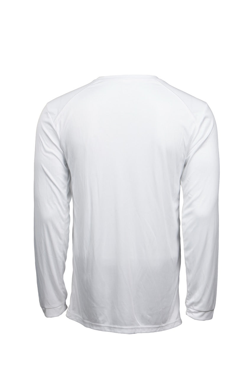 Fade the Braid Logo Long Sleeve Shirt - White UPF 50+