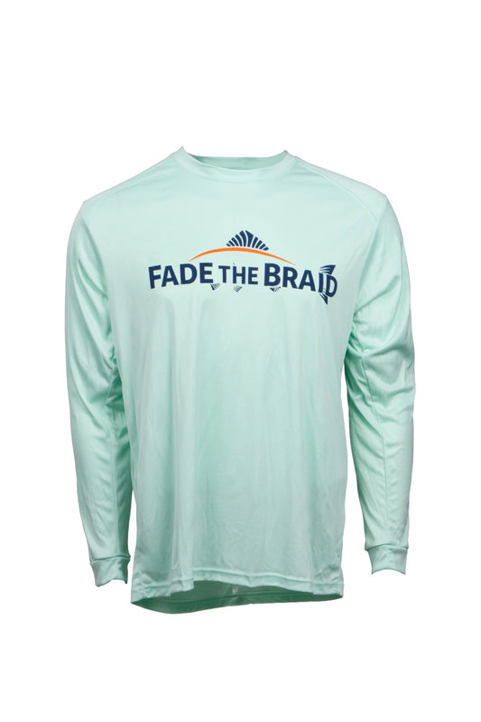 Fade the Braid Logo Long Sleeve Sun Shirt - Mint Green UPF 50+