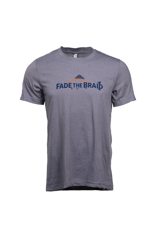 Fade the Braid Logo T-Shirt - Heather Storm
