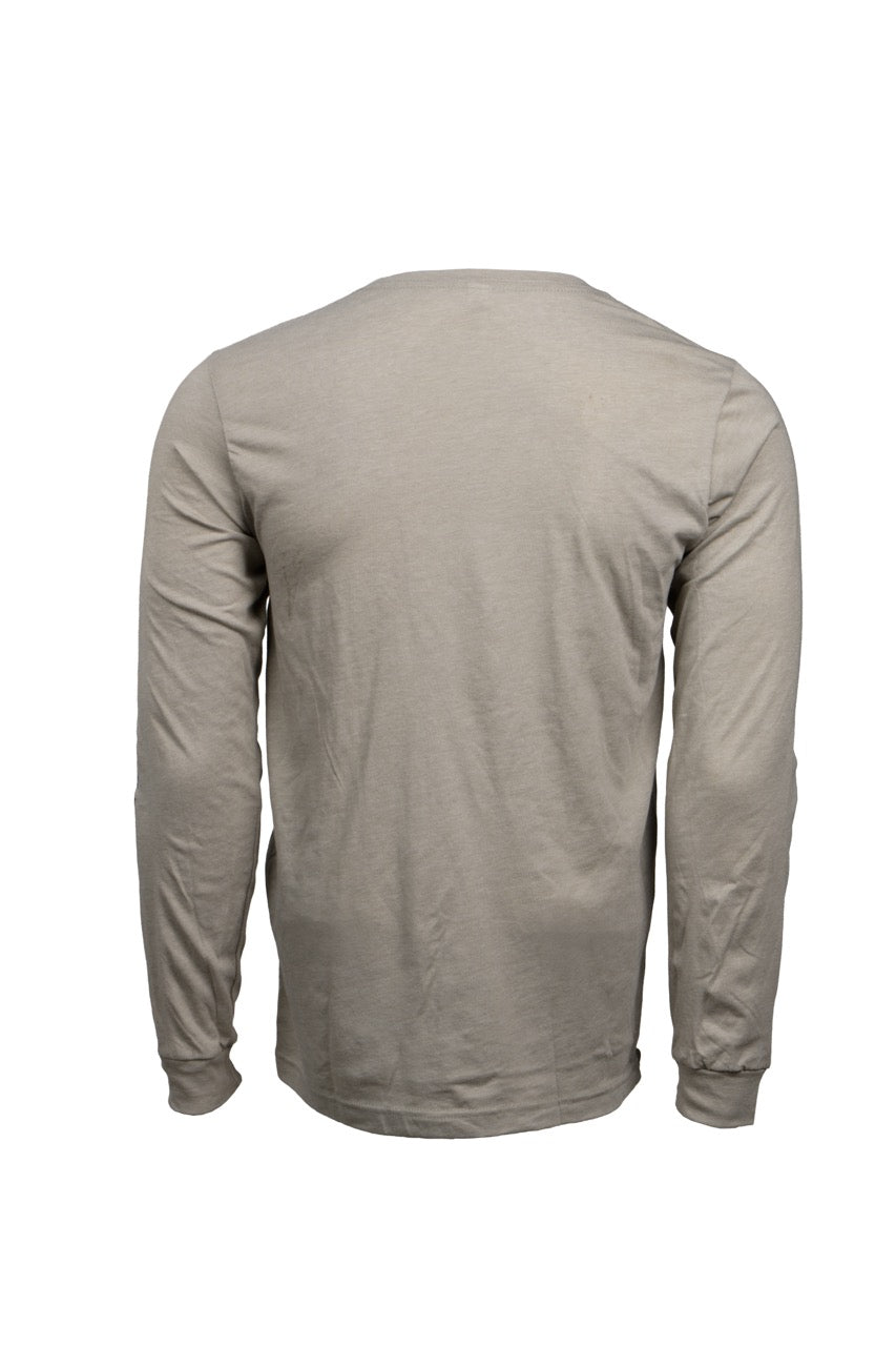 Fade the Braid Logo Long Sleeve Soft Tee - Heather Stone